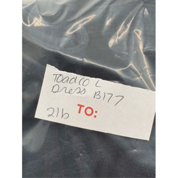Toad & Co Dress Women Size Large Navy Blue Long Sleeve - Picture 12 of 12
